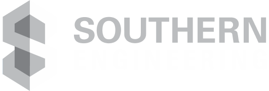 Gray S-shaped logo left; SOUTHERN ENGINEERING text right.